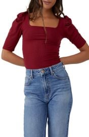 Free People Night Lily Rib Crop Top at Nordstrom