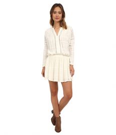 Free People Nomad Peasant Dress Ivory at 6pm