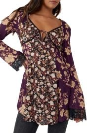 Free People Odette Floral Long Sleeve Tunic at Nordstrom