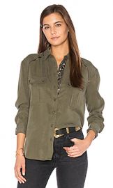 Free People Off Campus Button Down Top in Moss from Revolve com at Revolve