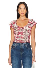 Free People Oh My Baby Tee In Sand Combo at Revolve