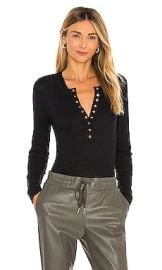 Free People One Of The Girls Henley In Black at Revolve