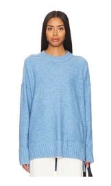 Free People Phoebe Pullover In Waterfall Heather at Revolve