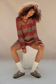 Free People Picnic striped sweater romper at Free People