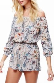 Free People Pretty   Free Off the Shoulder Romper at Nordstrom