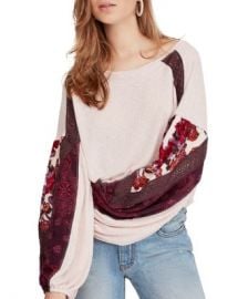 Free People Print-Sleeve Top Women - Bloomingdale s at Bloomingdales