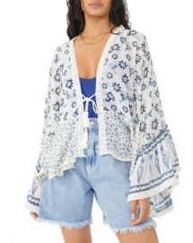 Free People Printed Tie Front Kimono   Bloomingdales at Bloomingdales