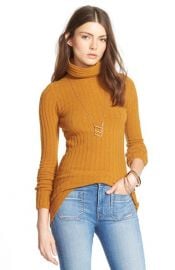 Free People Ribbed Turtleneck Sweater at Nordstrom