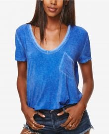 Free People Rising Sun Scoop-Neck T-Shirt sapphire at Macys