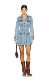 Free People Roadhouse Mini Dress In On The Road Rinse at Revolve