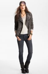 Free People Salt andamp Pepper Knit Biker Jacket at Nordstrom