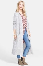 Free People Santa Cruz Long Cardigan in Grey at Nordstrom