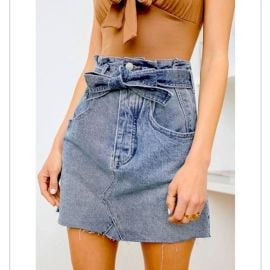 Free People Skirts New With Tags Free People East Of Eden Belted Denim Frayed Mini Skirt Poshmark at Poshmark