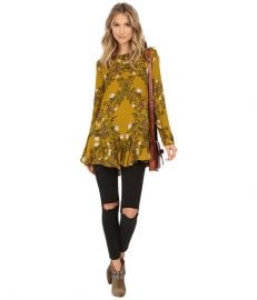 Free People Slubby Crinkle Smooth Talker Top Gold Combo at Zappos