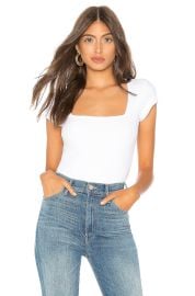 Free People Square Eyes Bodysuit In White at Revolve