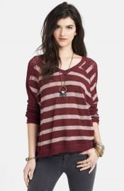 Free People Stripe Pointelle Dolman Sleeve Sweater at Nordstrom