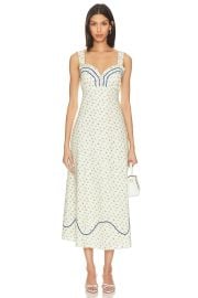 Free People Sweet Hearts Midi Dress In Ivory Combo at Revolve