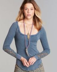 Free People Tee - Newbie Thermal Synergy at Bloomingdales