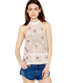 Free People Toosaloosa Beaded Mesh-Illusion Frankie Blouse at Macys