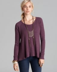 Free People Top - Belgian Waffle Thermal Rockability at Bloomingdales