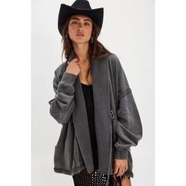 Free People Tops Free People Boothbay Sweatshirt Jacket Cardi Top Ventilated Oversized Xl 283625 Poshmark at Poshmark