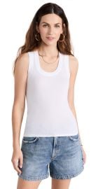 Free People U Neck Tank White L at Shopbop
