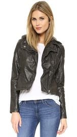 Free People Vegan Leather Hooded Moto Jacket at Shopbop