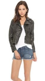 Free People Vegan Leather Hooded Moto Jacket at Shopbop