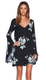 Free People Wanderer Mini Dress in Charcoal Combo at Revolve