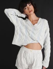 Free People Washed Cable Sweater at Tillys