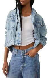 Free People We The Free Opal Swing Denim Trucker Jacket at Nordstrom