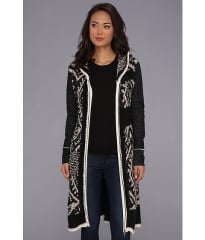 Free People White Moon Cardigan Charcoal at 6pm