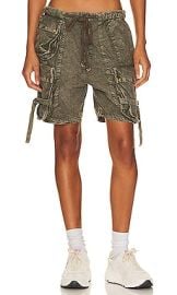 Free People Wild Bay Parachute Shorts In Army at Revolve