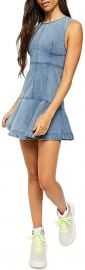 Free People Women s Alex Chambray Denim Minidress at Amazon