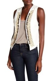 Free People Womenaposs Shrunken Ivory Vest OB650474 Embroidered Size M eBay at eBay