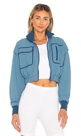 Free People X FP Movement Forty Love Jacket in Caribbean Coast Combo at Revolve