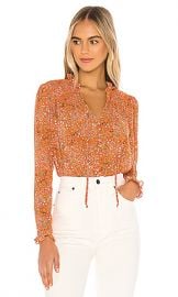 Free People X REVOLVE Lela Blouse in Coral Combo from Revolve com at Revolve