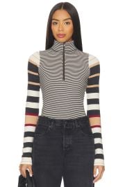 Free People X We The Free Avery Zip Up In Black Combo at Revolve