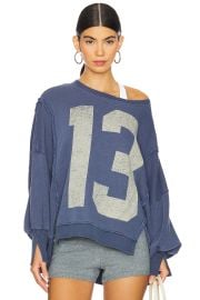 Free People X We The Free Graphic Camden Sweatshirt In Navy Combo 13 at Revolve