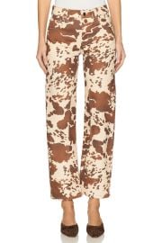 Free People X We The Free Risk Taker Printed Wide Leg Jeans In Tea Combo at Revolve