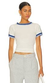 Free People X We The Free Sporty Mix Tee In Nilla Cream at Revolve