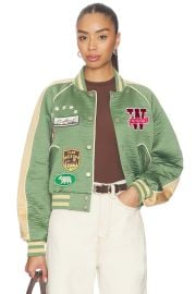 Free People X We The Free Star Power Souvenir Jacket In Vintage Green Combo at Revolve