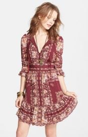 Free People and39Bridgetteand39 Print Ruffle Hem Dress at Nordstrom