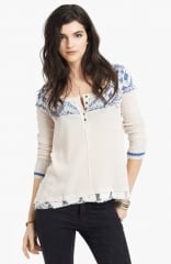 Free People and39Cabin in the Woodsand39 Pieced Henley Top at Nordstrom