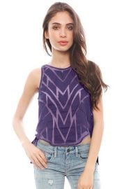 Free People and39Ethereal Daze Gingerand39 Sheer Panel Envelope Tank in purple at Nordstrom