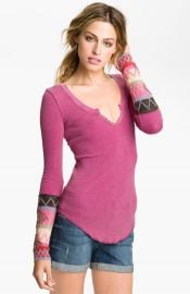 Free People and39Kombuchaand39 Embroidered Thermal Top at Nordstrom