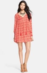 Free People and39Marlowand39 Print Pintuck Pleat Shift Dress at Nordstrom