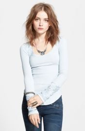 Free People and39Masqueradeand39 Beaded Cuff Thermal Top at Nordstrom