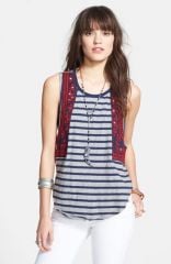 Free People and39Wear Your Sparkleand39 Embroidered Stripe Tank at Nordstrom