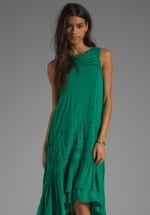 Free People green tiered crochet dress at Revolve